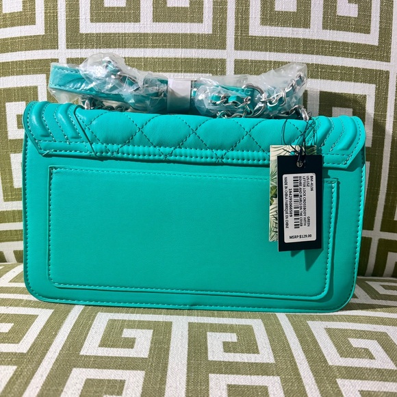 SOLD! NEW! Badgley Mischka Bombe Quilted Beaded Pearls Crossbody & Long Wallet - Picture 11 of 14